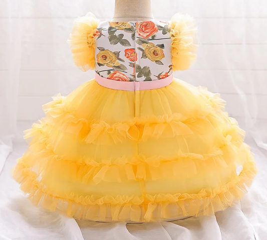 BABY GIRL FLASHY PUFFY DRESS