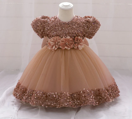 BABY GIRL RHINESTONE DRESS