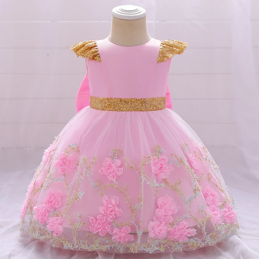 BABY GIRL FLOWER PARTY DRESS