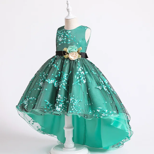 GIRL'S LONG TAILING PARTY DRESS