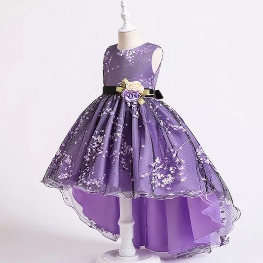 GIRL'S LONG TAILING PARTY DRESS