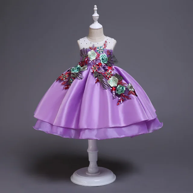 GIRL'S ROYAL FLOWER PARTY DRESS