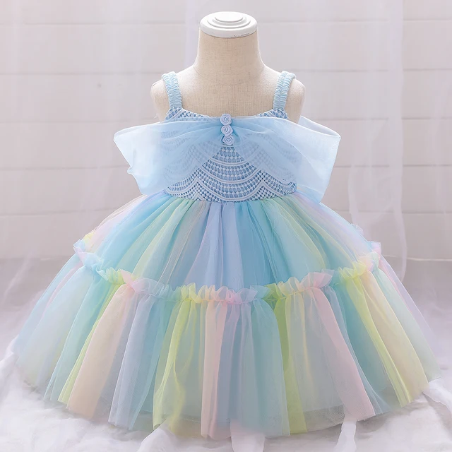 TODDLER RAINBOW BACKLESS DRESS