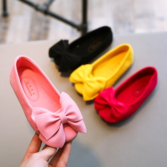 GIRL'S SUEDE BOW PRINCESS CASUAL SHOES