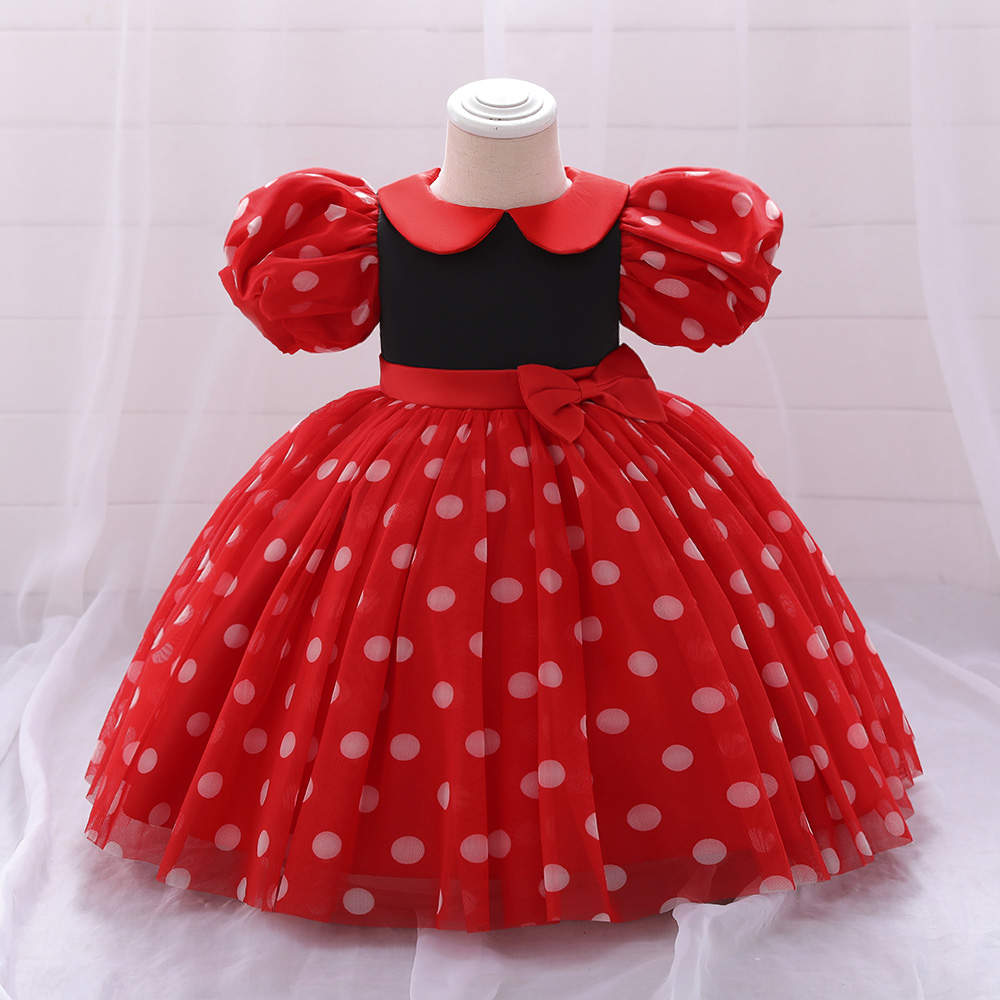 BABY GIRL SHORTSLEEVE DOT DRESS