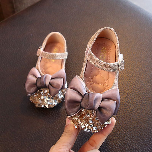 GIRLS BOW SHINNING EVENING SHOE