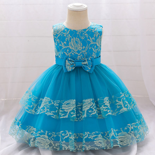 BABY GIRL'S CUTE LACEY PARTY DRESS