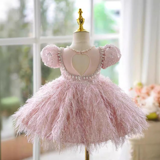 BABY & TODDLER BEADED CUTE SHINING DRESS