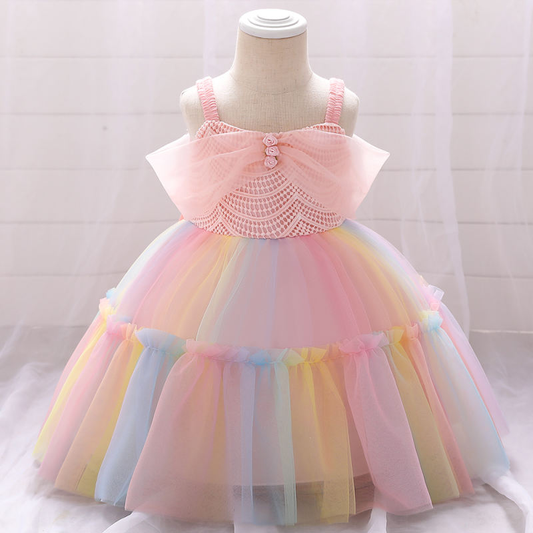 TODDLER RAINBOW BACKLESS DRESS