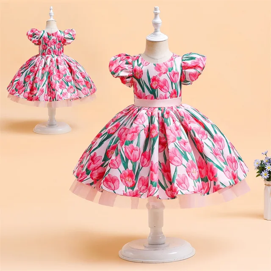 GIRL'S FLOWER PARTY DRESS