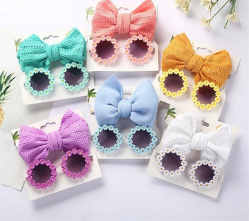 BABY AND TODDLER SUNGLASSES WITH BOW HEADBANDS