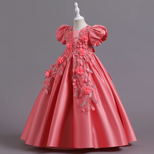 GIRL'S LUXURY FLOWER GIRL DRESS