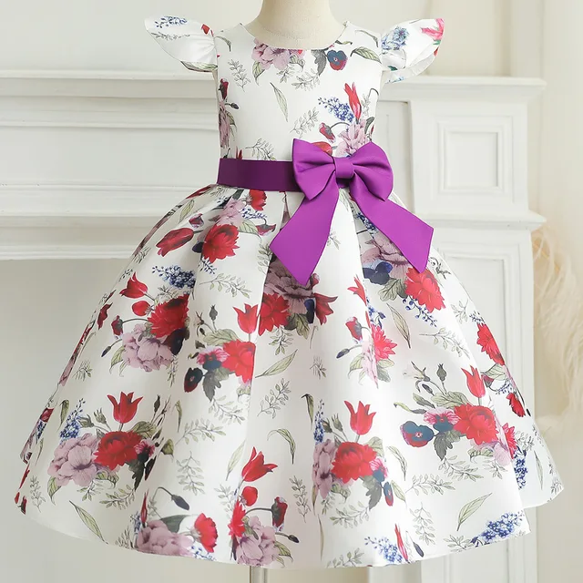 CHILDREN FLOWER EVENING DRESS