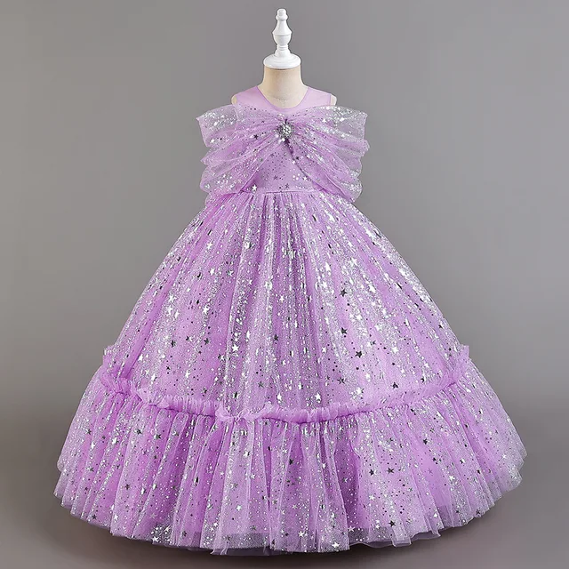 GIRLS SEQUINNED PRINCESS LONG GOWN