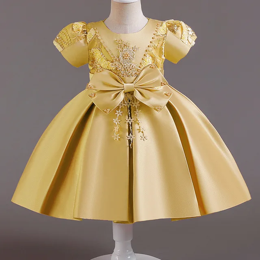 BABY GIRL SATIN LUXURY DRESS