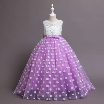 GIRL'S DOT VANITY BALL GOWN